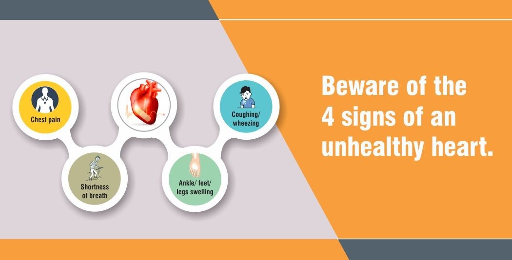 Beware of the 4 signs of an unhealthy heart.
