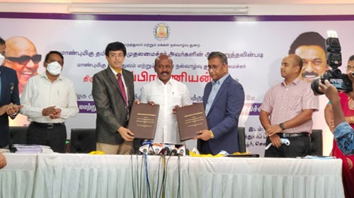 A Memorandum of Understanding(MoU) for liver transplant and Bone Marrow Transplantation was signed between Dr. Rela Hospital and Tamil Nadu Government Hospitals
