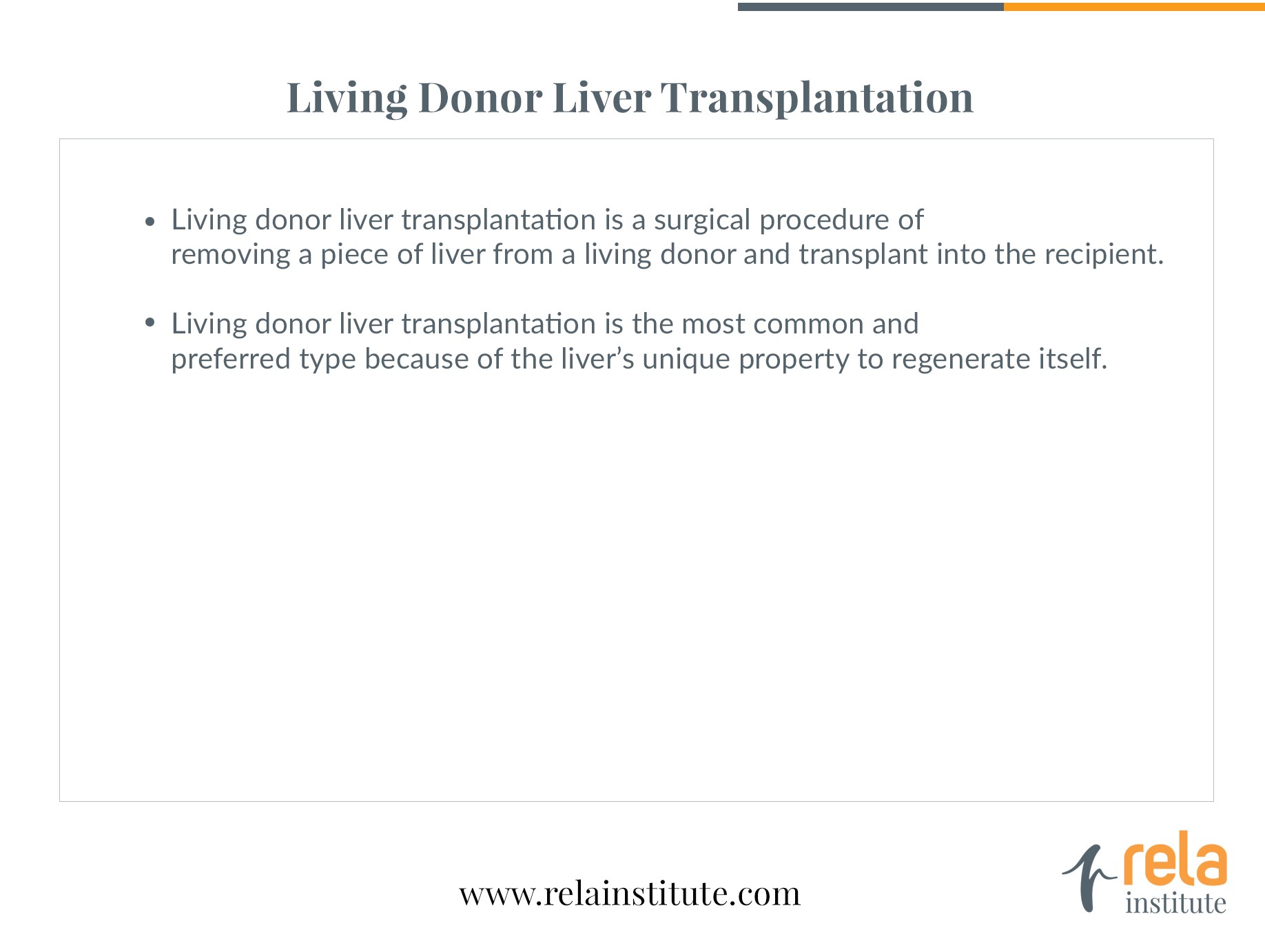Living Donor Liver Transplant